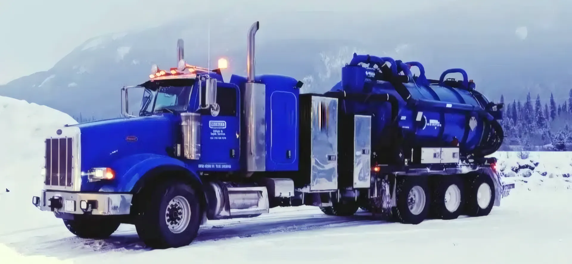 MV Trucking vacuum truck on site 43