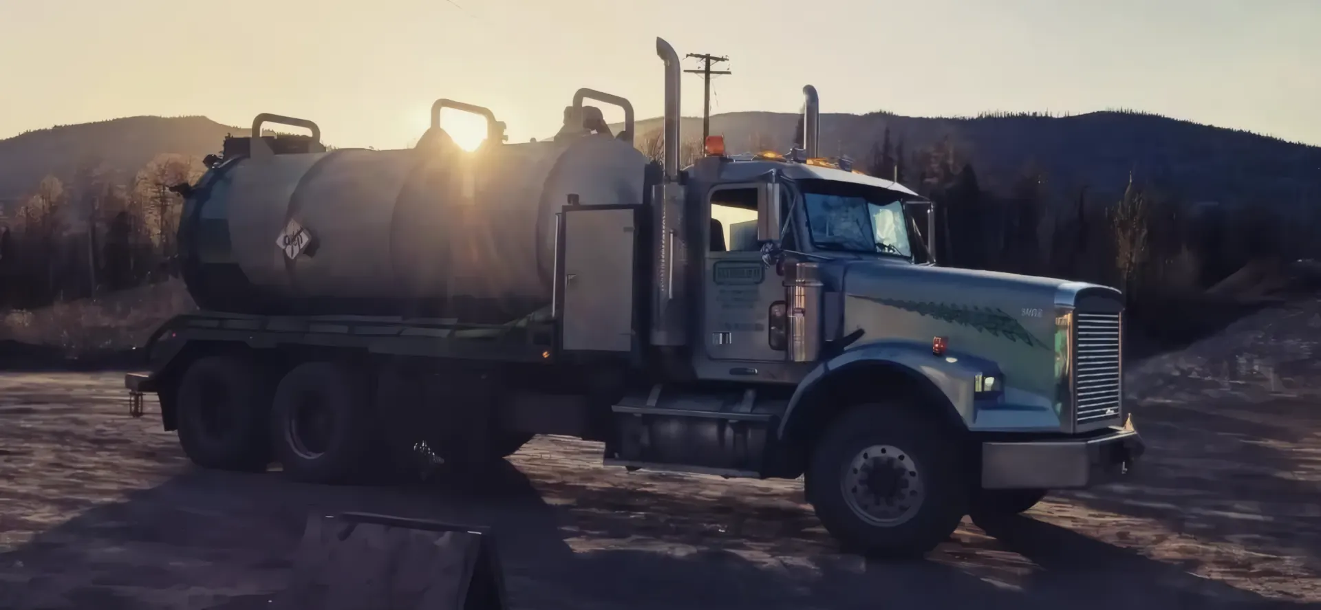 MV Trucking vacuum truck on site 39