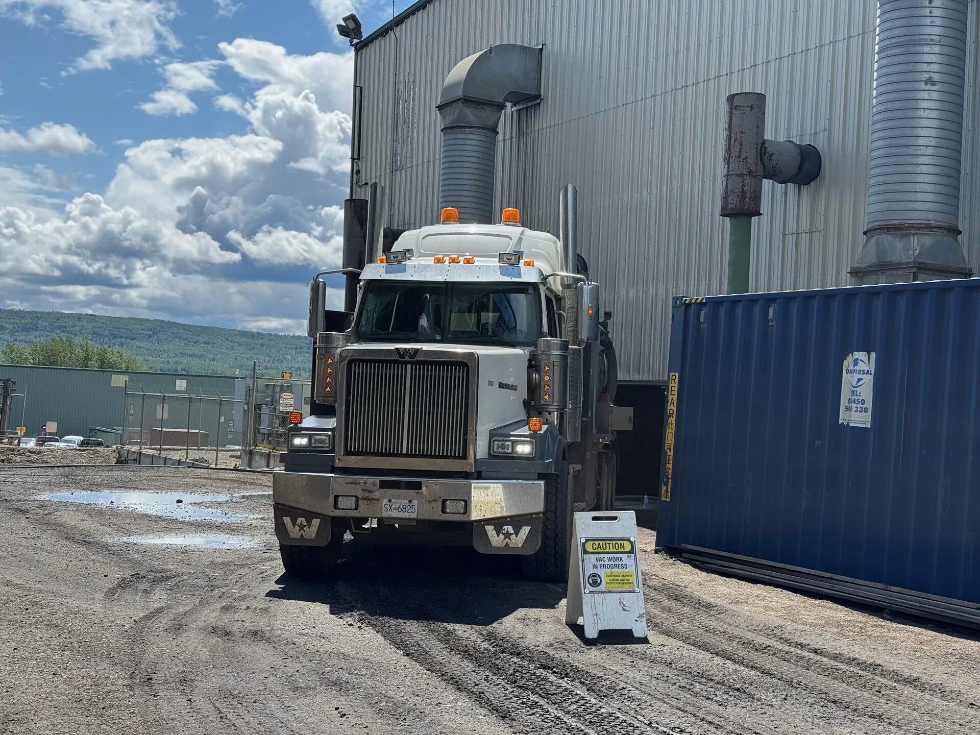 MV Trucking vacuum truck on site 32