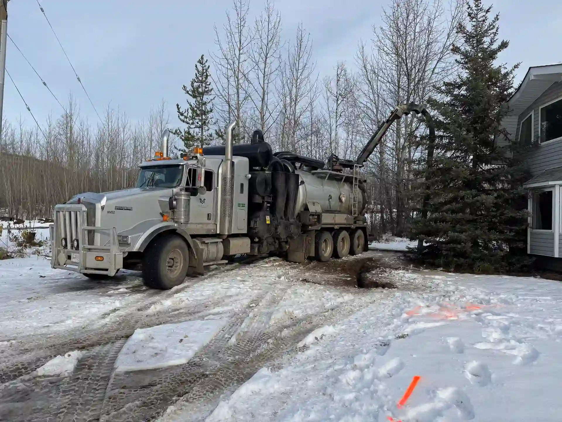 MV Trucking vacuum truck on site 20
