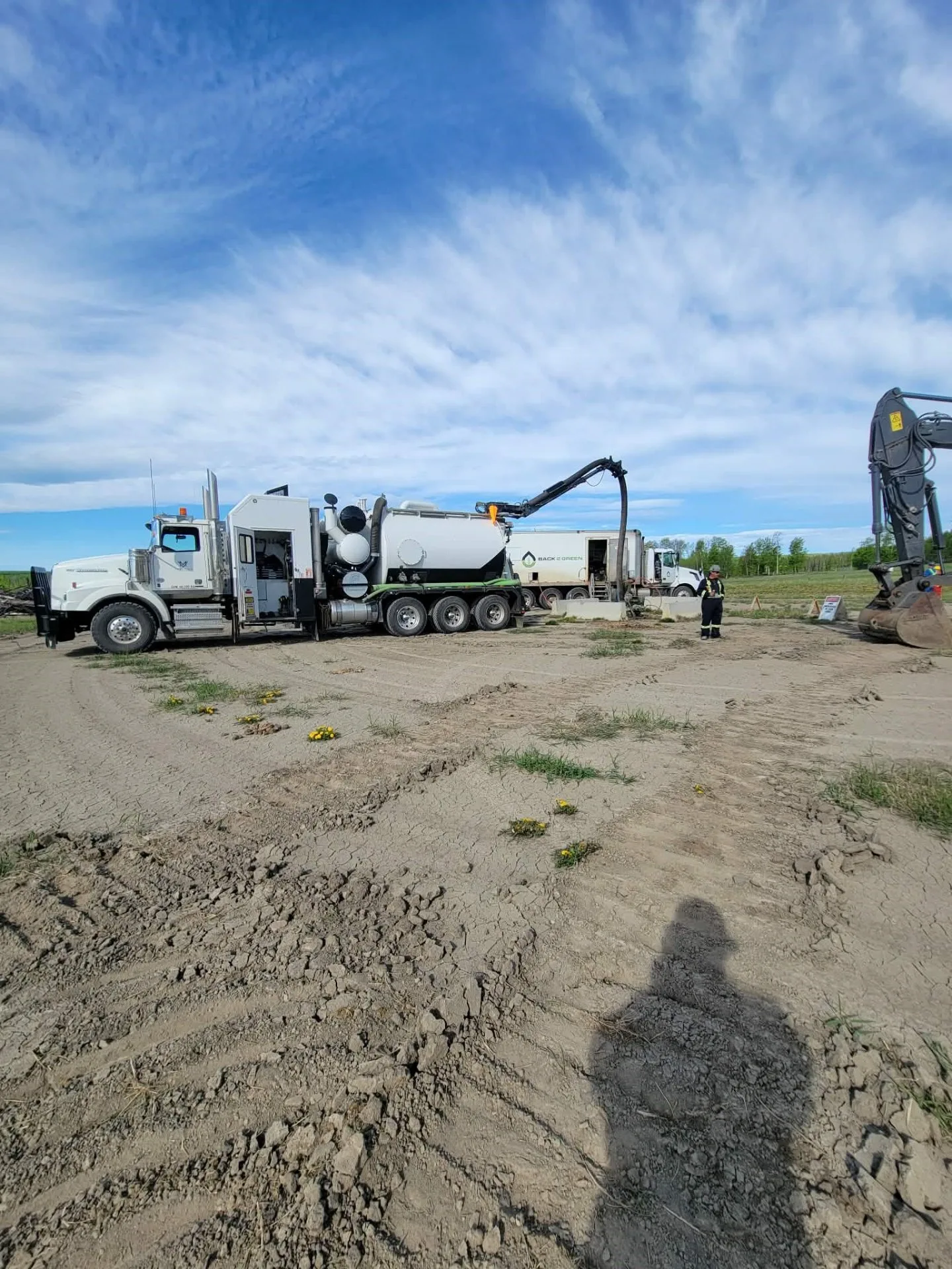 MV Trucking vacuum truck on site 12