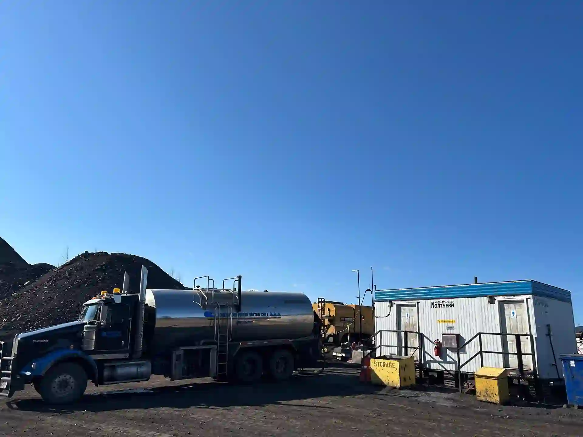 MV Trucking vacuum truck on site 7