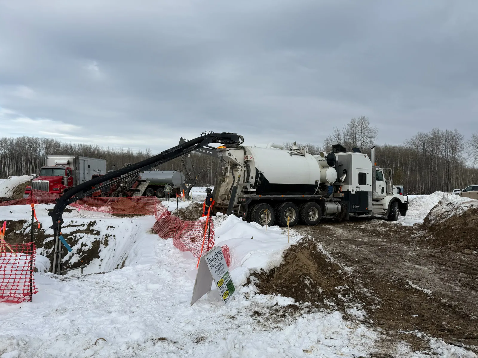 MV Trucking vacuum truck on site 29