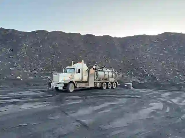 MV Trucking vacuum truck on site 31