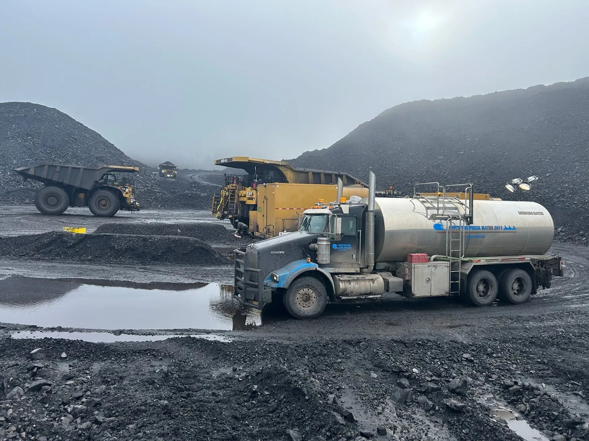 MV Trucking vacuum truck on site 21