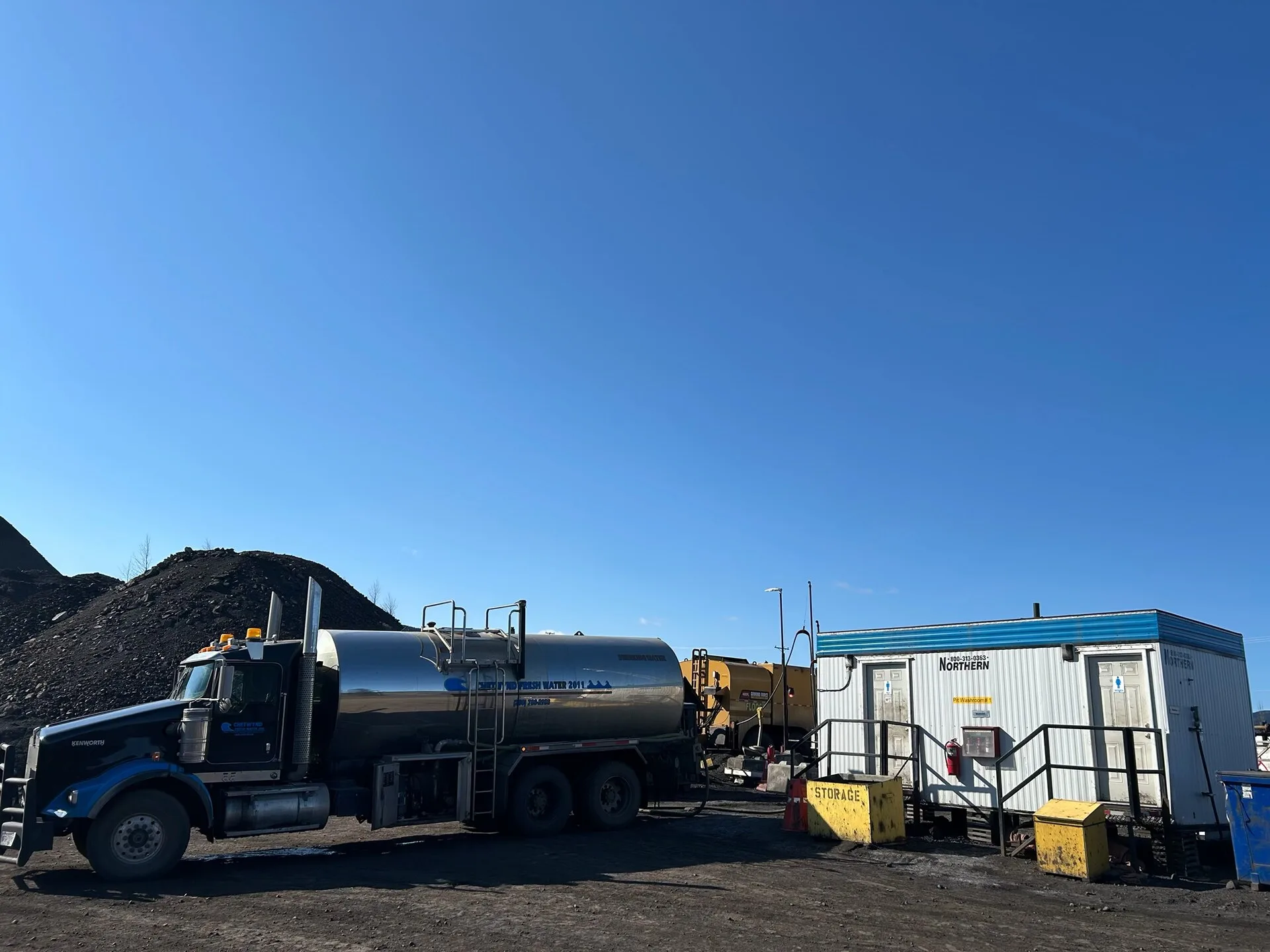 MV Trucking vacuum truck on site 34