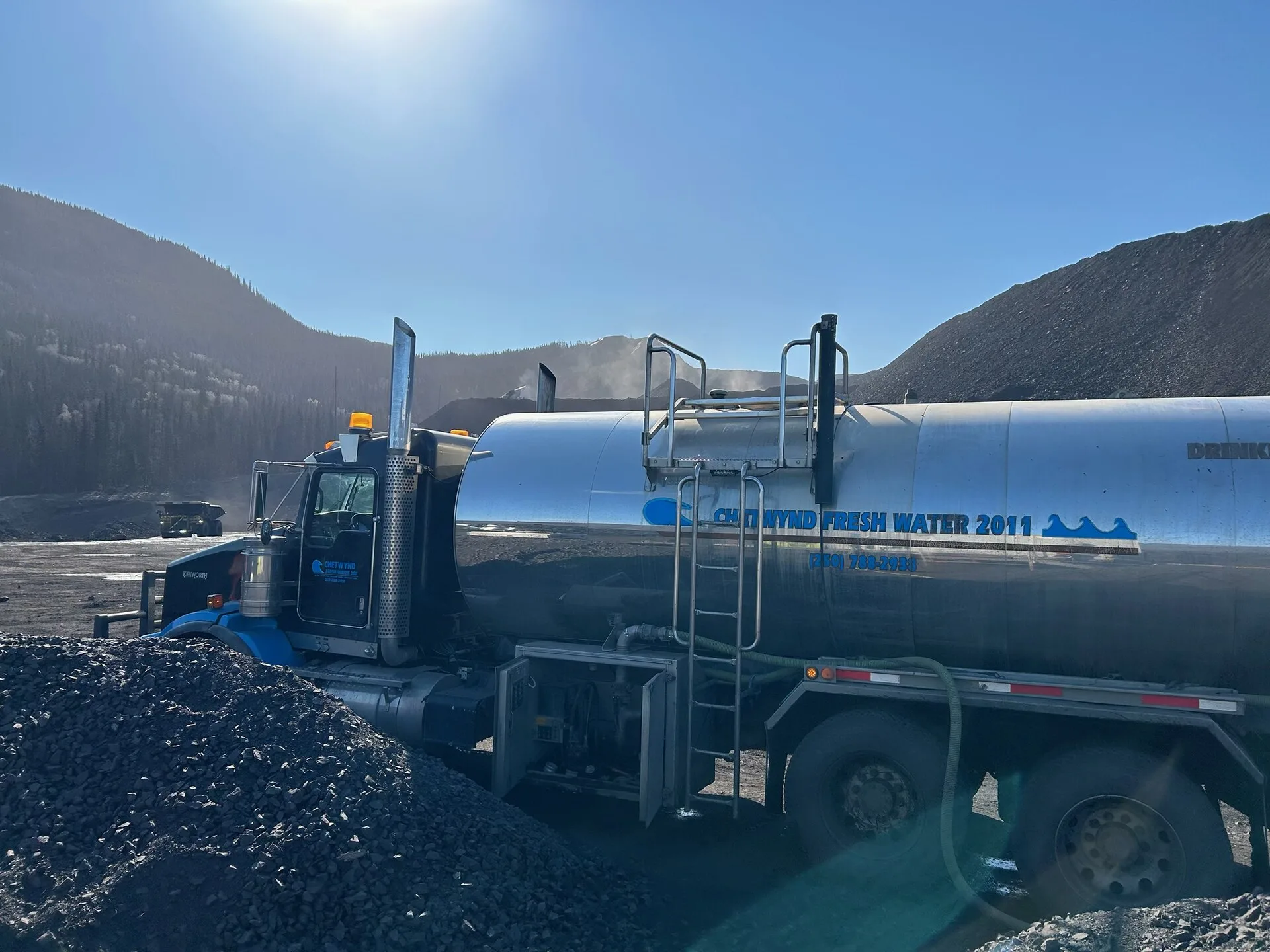MV Trucking vacuum truck on site 23